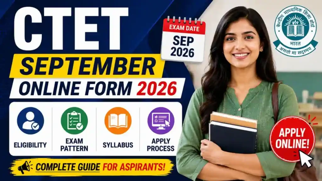 CTET September Online form 2026